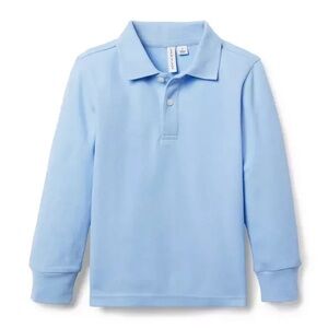 Light Blue Long Sleeve Polo Shirt for Kids Janie and Jack